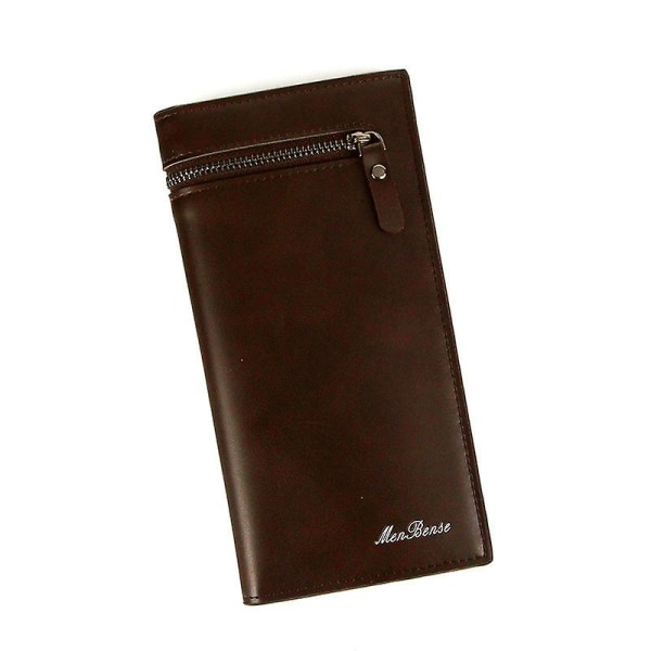 Koppling manlig plånbok för män Lyxig ID-hållare cover på passväska för telefon myntplånböcker Korthållare Kort mörkbrunt dark brown