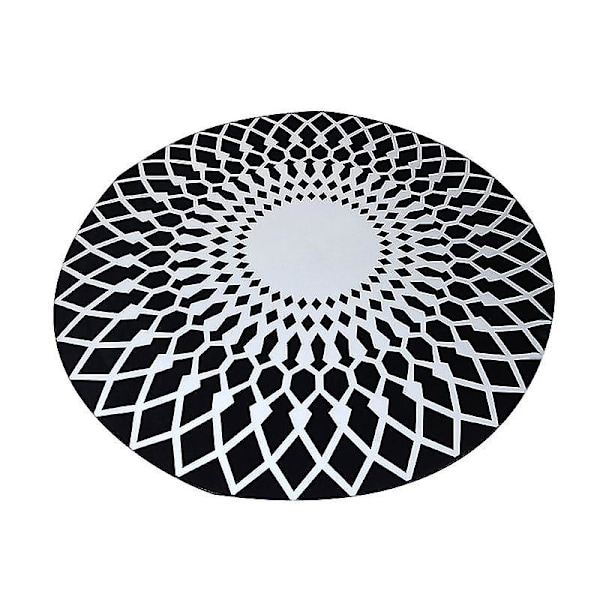 Pyöreän alueen matto Geometrinen kuvio matto pohjoismaiseen tyyliin liukumaton matto olohuoneeseen makuuhuoneeseen 120CM JRD8011