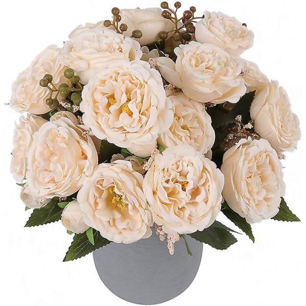 Kunstig Peonblomst Kunstig bukett Hjemmeinnredning Bukett mørk rosa dark pink