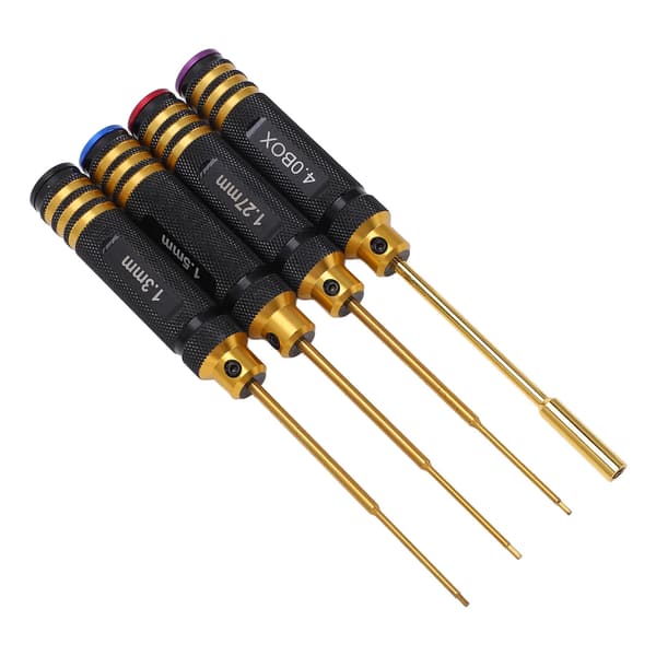 4 stk. RC Skruetrækker Socket Hex Aluminium Legering Reparationsværktøjssæt til Legetøjsmodel