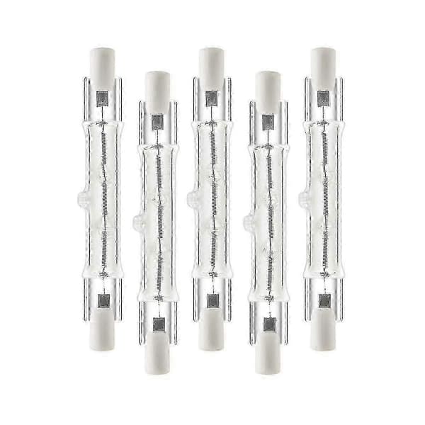 5-pakning R7s 118mm 300w 230v, r7s halogen lineær lyspære, dimbar halogenlampe
