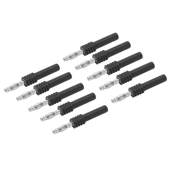 10 STK. J.20025 Bananstikforbindelse 4 mm Han til 2 mm Hun Multimeter Bananstik Adapter til Industri Sort