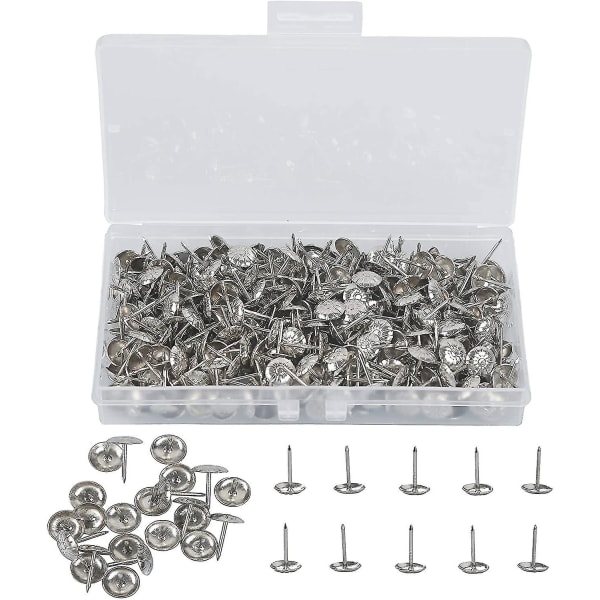400 kpl Nails Verhoilu Tacks Antiikki koristenaulat, 11mmx16mm hopea
