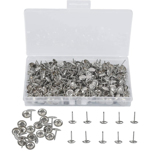 400 kpl Nails Verhoilu Tacks Antiikki koristenaulat, 11mmx16mm hopea