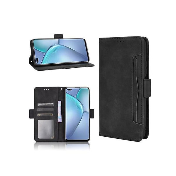 Infinix Zero 8 Case Læder Wallet Flip Cover Case - Sort