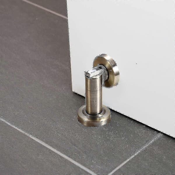 Moderne magnetisk dørstopper i børstet rustfritt stål Green bronze