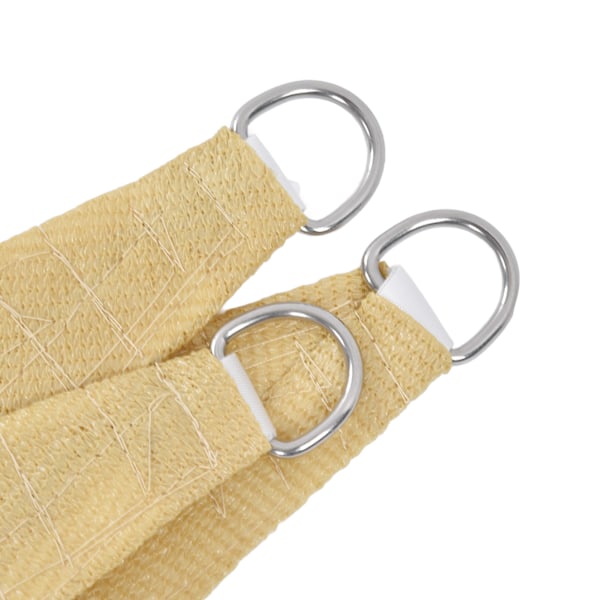 HDPE Trekant Solseil 3x3m Beige Markise for Hage og Basseng UV-Beskyttelse