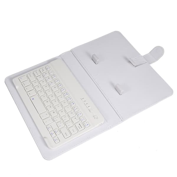 Langaton Bluetooth-näppäimistökuori iOS/Android-puhelimille - Valkoinen