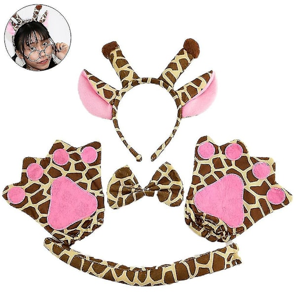 Giraffe Costume Set Giraffe Ears Nose Tail And Bow Tie Giraffe Fancy