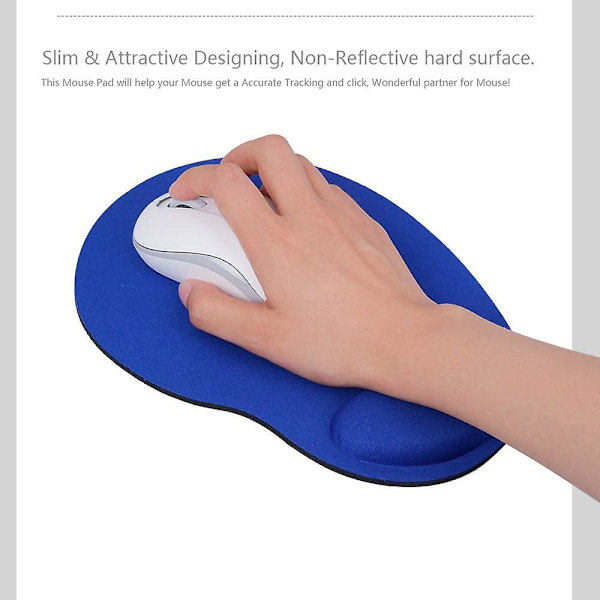 Mouse Mat With Wrist Rest Ergonomic Mouse Pad With Wrist Support Blue