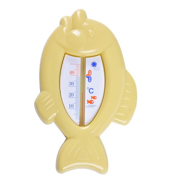Baby Bade Termometer Søt Fiskeform Våt Tørr Bruk Gul