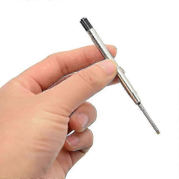 10 stk. refills til kuglepenne i blåt blæk, Parker-stil, standard, 1,0 mm, med spids, medium - WK Black