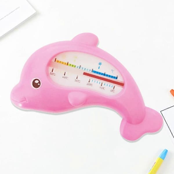 【BQ】Badevannstermometer PP+ Delfinform Dusjtermometer Nøyaktig Måling Sikker Temperatursensor Pink