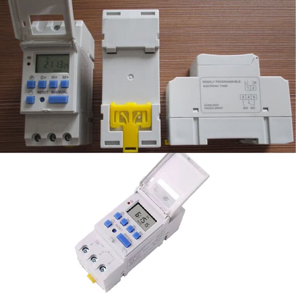 Mikrodatamaskin Digital Display Tidsbryter Relé 220V 16A LCD Digital Timer Relé Programmerbar