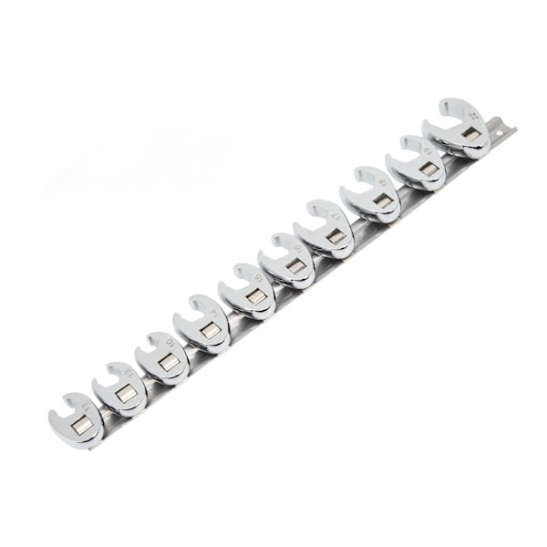 10-delt sett med metriske gaffelnøkler (10 mm til 22 mm) for 3/8\" momentnøkkel