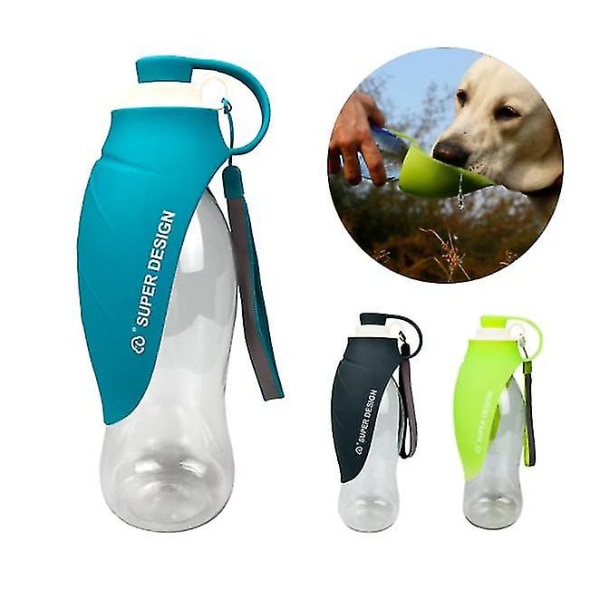 Hundevandflaske til gåture, 20 Oz Travel Pet Vandflaske blue