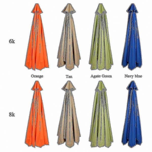 Reserve stofovertræk til 3M 6/8-armet parasol Orange 300cm x 8k