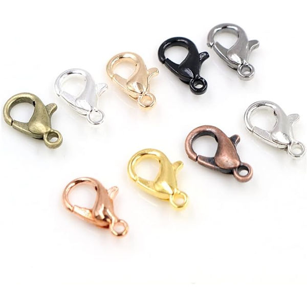 【Barbie Shop】 Seostettu hummerilukko kaulakoruun, rannekoruun, tee se itse 100PCS 304-2（18mm）