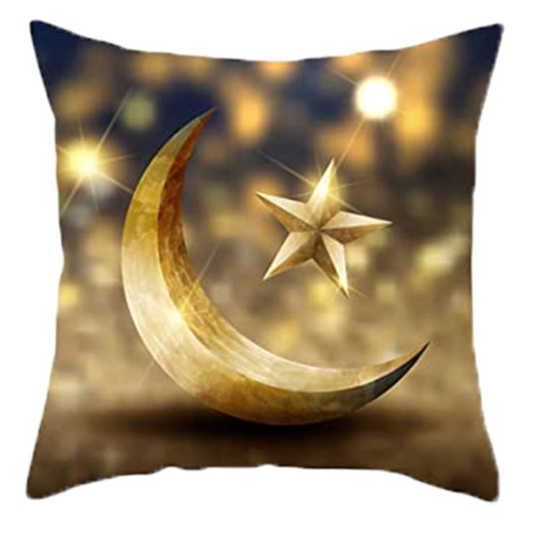 Ramadan-pyntputetrekk Gull Moon Star Eid Mubarak festlig putetrekk Multicolor