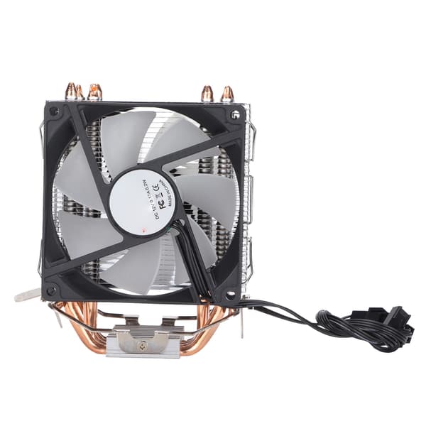 RGB computer CPU køler med 90 mm ventilator, 3-pin, 4 heatpipes - lydløs drift, plug and play