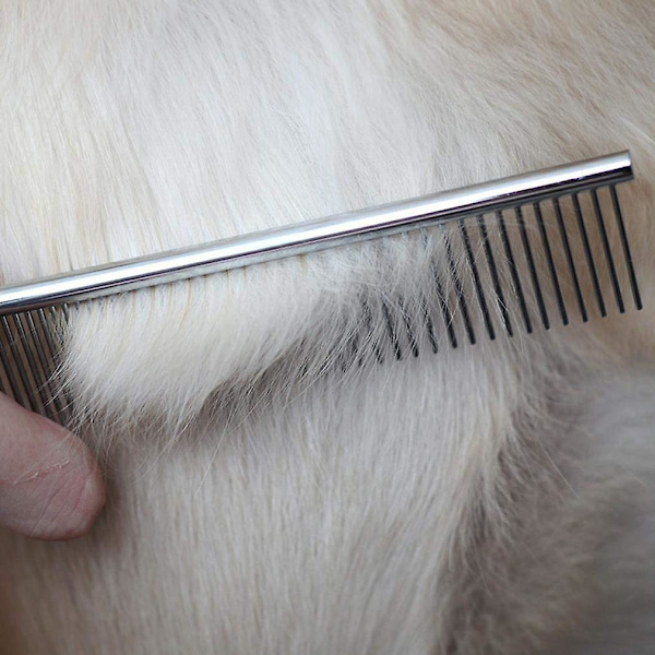 Pet Steel Kam afrundede ender Rustfrit stål Grooming Deshedding Tool