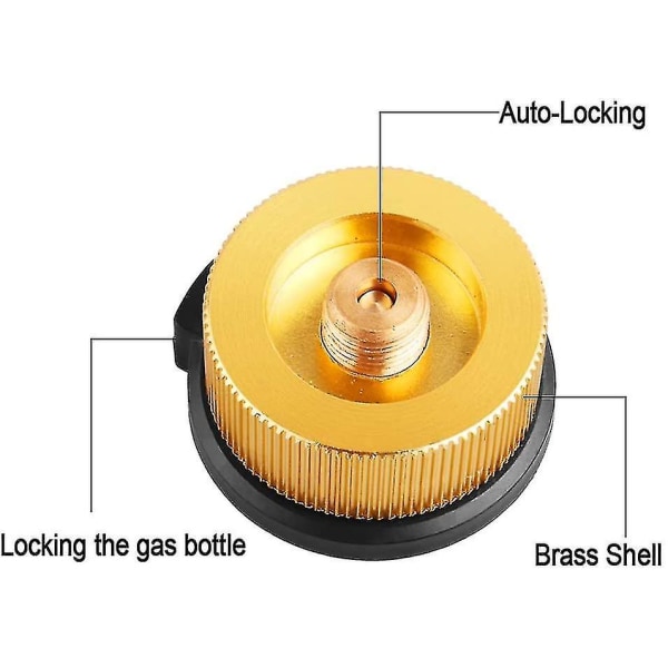 2-pack campinggassadapter Auto-off for butanbeholder for å skru gasspatron