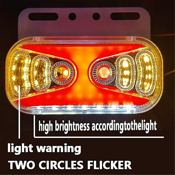 24v led varsellampe bil lastebil sidemarkeringslys Bil eksternt signal indikatorlampe varsel baklys Yellow