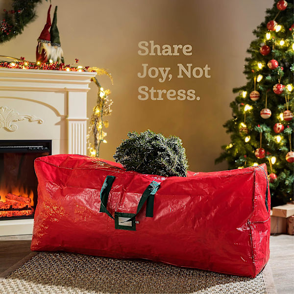 Hhcx-large Christmas Tree Storage Bag - Fits Up To 9 Ft Tall Holiday Artificial Disassembled Trees With Durable Reinforced Handles & Dual Zipper - Wat red 135*34*68cm