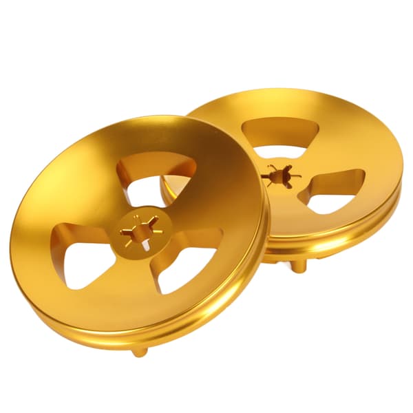 1 par 1/4 tomme NAB-nav optisk akseladapter poleret aluminiumsbase spole til spole båndåbner til Studer ReVox til DENON Guld