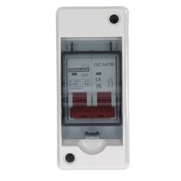 2P Miniatyr Strømbryter IP65 Vanntett Koblingsbryter Solcelle PV System DC 1000V 20A