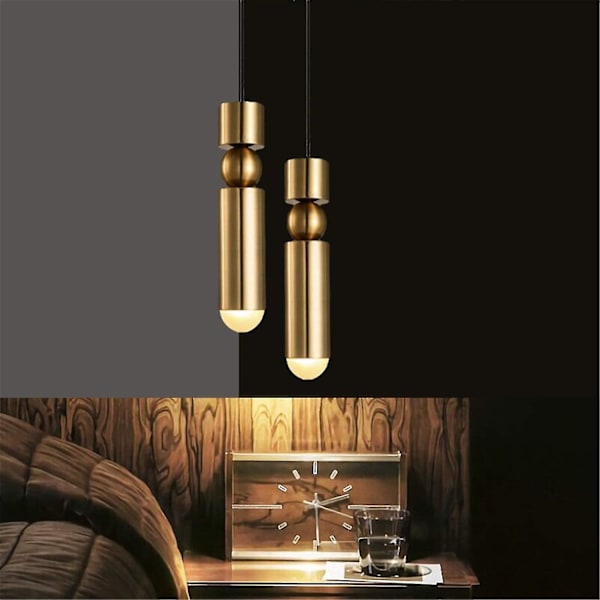 E27 Led Guld Nordisk Akryl Ljuskrona Lampa Modern Pendelljus Matsal Ljuskrona Kök Sovrum Sänglampa Lampor Restaurang