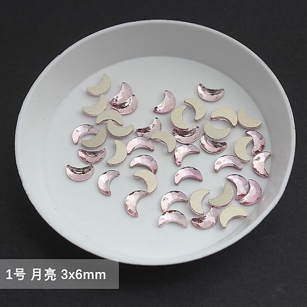 Engros lys pink multi stil flad ryg negl Rhinestone specialformede krystaller neglekunst sten 3d personlig dekoration 7-100pcs