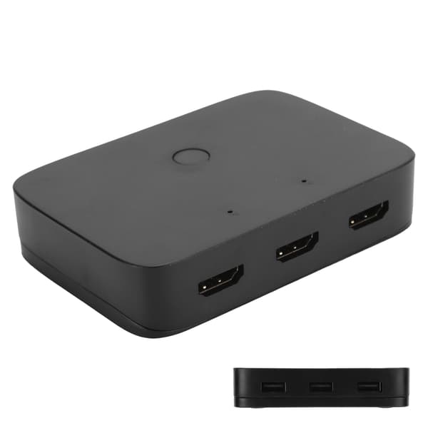 HDMI KVM Switch Box 2 Port Computer Host 2-i-1-ud USB Deling Mus Tastatur Printer 201H