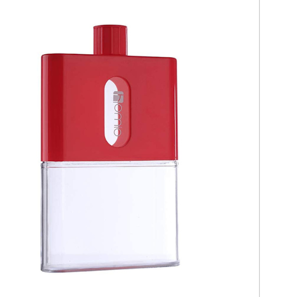 Platt vattenflaska, återanvändbar slimmad BPA-fri resemugg 530ML/18OZ, blå