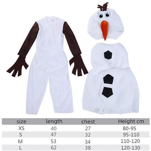 ny stil Frozen Children's Olaf Costume Christmas Show Costume Gift