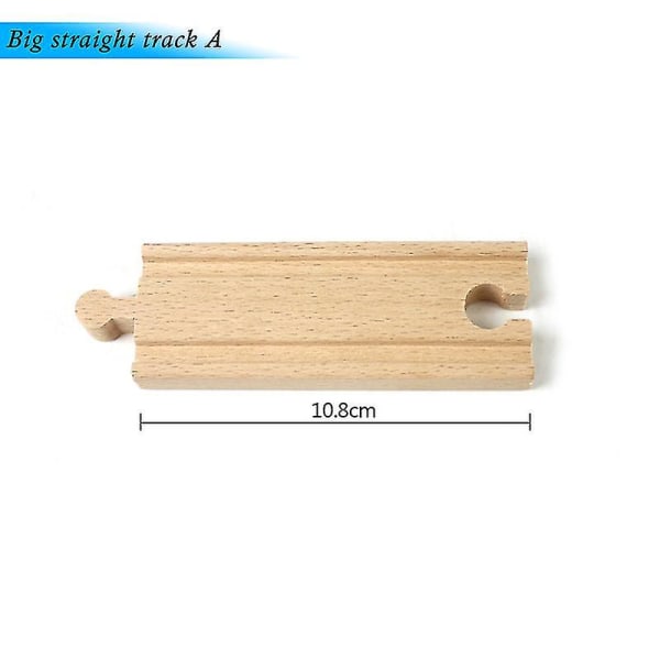 Hhcx-various Wooden Train Track Components Beech Train Track Set Children Train Toys Gifts Accessories Compatible With Thoma Friends Big straight track A