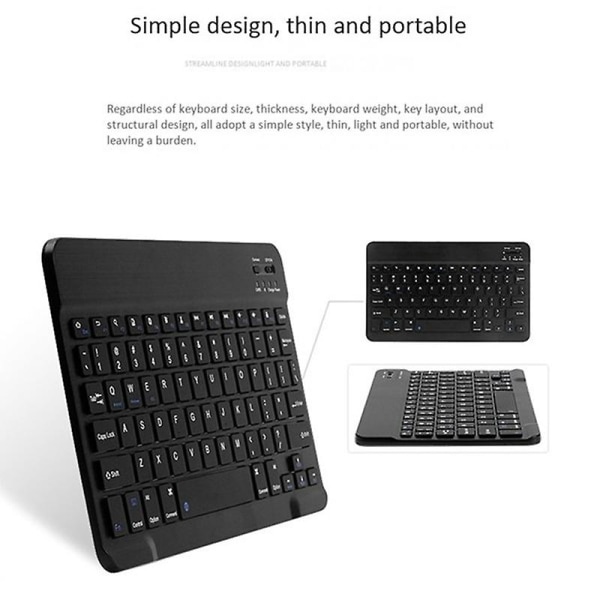 Nettbrettetui+tastatur for M40 P20hd Iplay20 /pro trådløst tastatur+nettbrettetui for alle 10,1 tommers bord Black