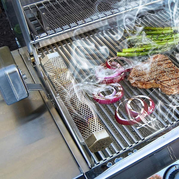 Hexagon Net Pipe Rustfritt stål Pellet Smoker Tube Grill tilbehør