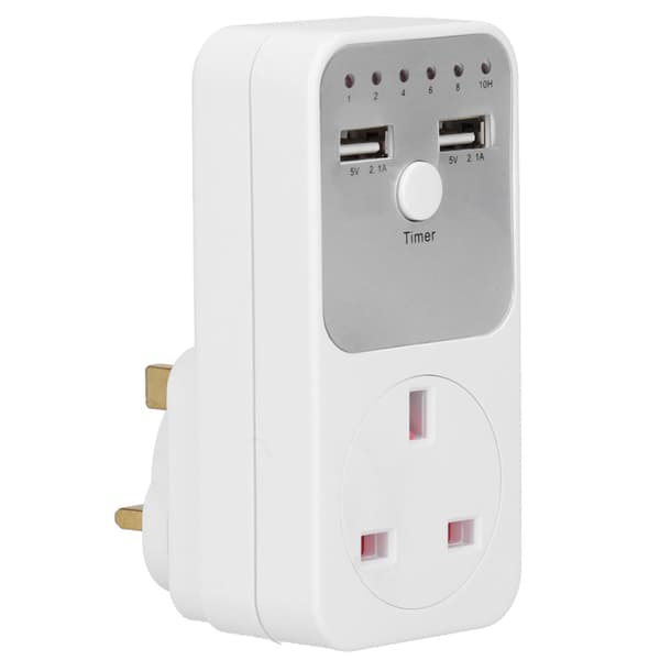 180V 260V USB Smart Digital Nedtellingstidtaker Datamaskin Telefonlader
