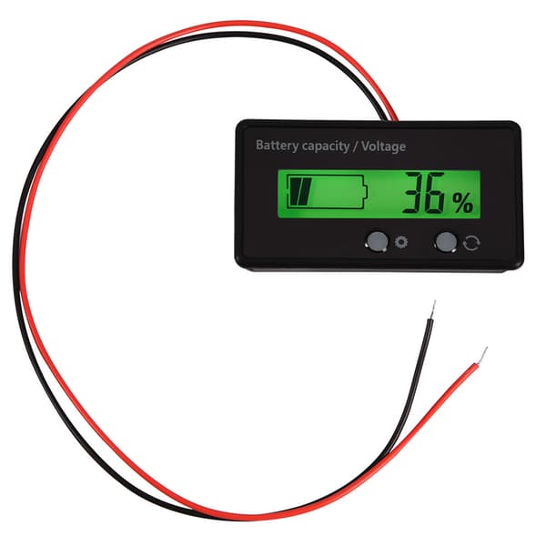 Universal LCD Batterikapasitetsmåler Spenningsmåler Tester