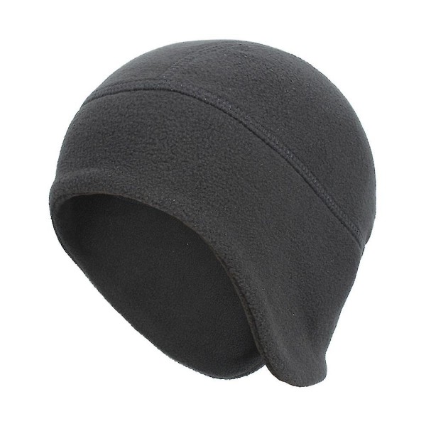 Varm fleece Slouch Beanie Baseball Cap Hat Øreklaffer Skateboard Dark Gray