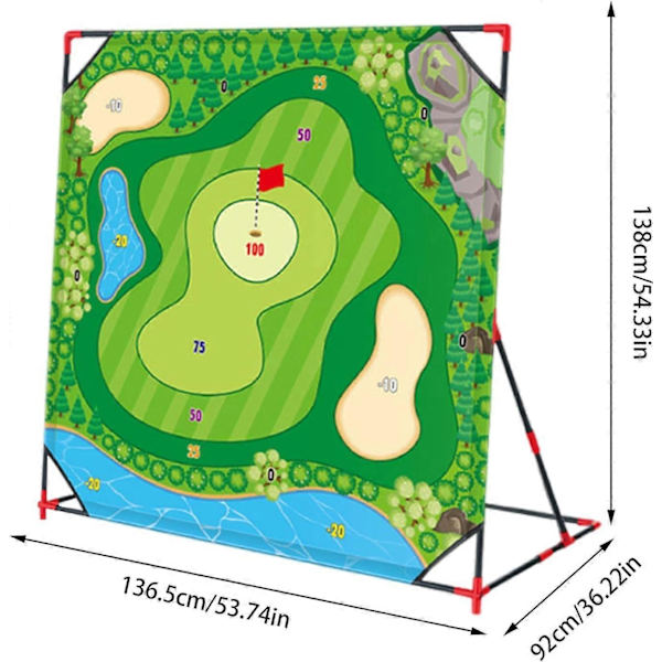 【BQ】Battle Golf Skill Game Golf Practice Mat Compatible with Golfers, Interactive Putting Mat Set B