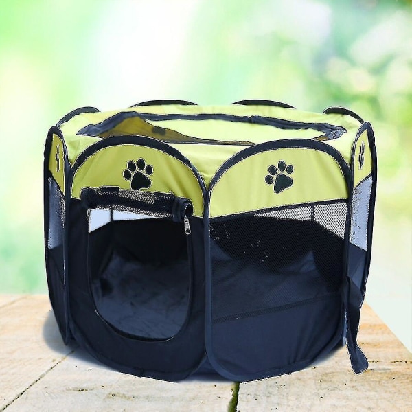 Bärbart hopfällbart husdjurstält Hundhusbur Katttält Lekhage Valp Kennel Enkelt att använda staketportabelt hopfällbart husdjurstält Hundhusbur Katttält Lekhage P