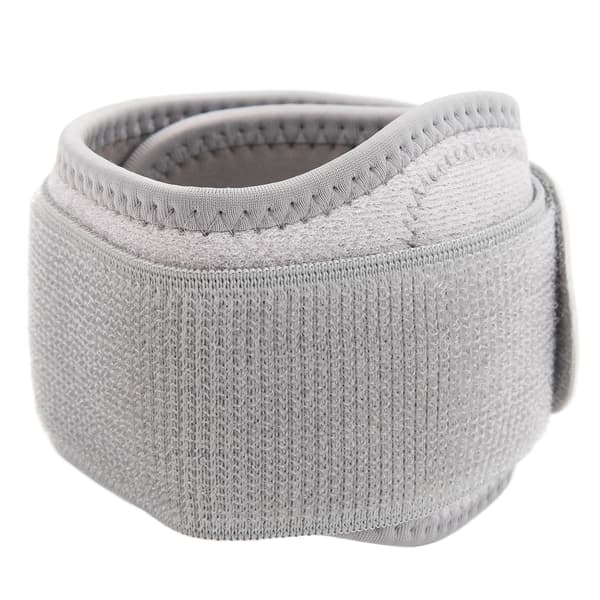 2 st justerbar andningsbar armbågskompression, lätt elastiskt stöd grå