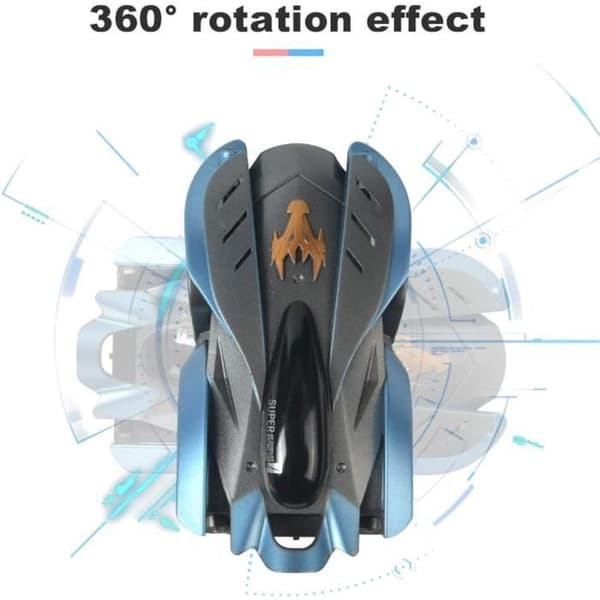 360° kauko-ohjattava seinäkiipeilyauto - Sininen - Stuntit ja temput[398]