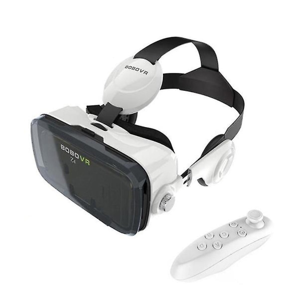3d Vr-briller 120 grader øjenbeskyttede Virtual Reality-briller med hifi-headset til 3d-filmspil (hvid)