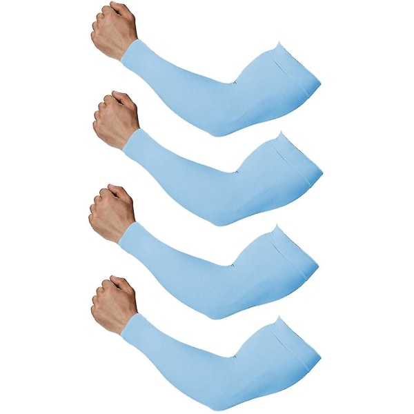 Armärmar för män och kvinnor, ärmar för att cover armar för män och kvinnor 4-par Blue-4 Pairs