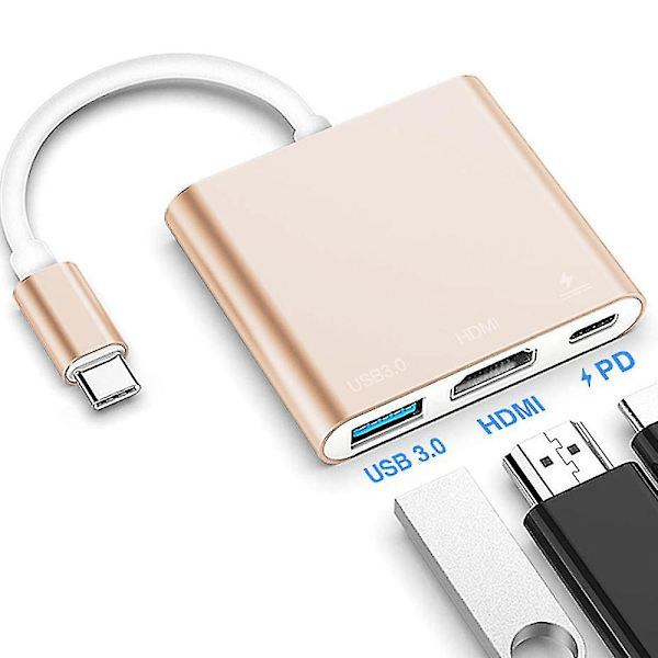 Usb C Hub, Ultra Slim Type C Hub Adapter, Usb-c Strømforsyningsporte