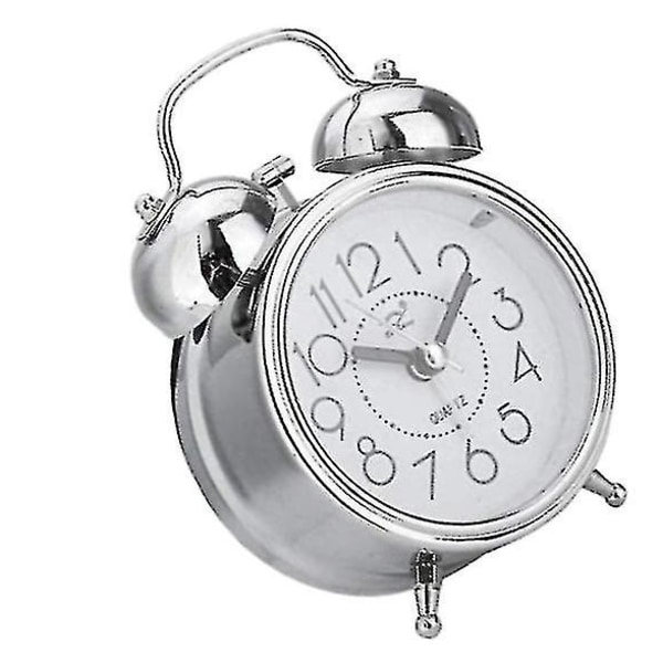 3 tums metallklocka väckarklocka Creative retro väckarklocka Mute Luminous Clock