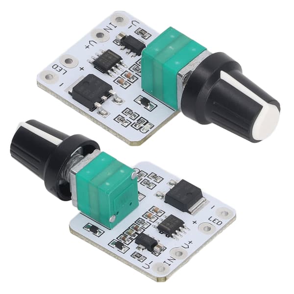 2 stk. LED lysdæmperkontakt Trinløs justering Konstant spændingscontroller Modul DC 6-24V